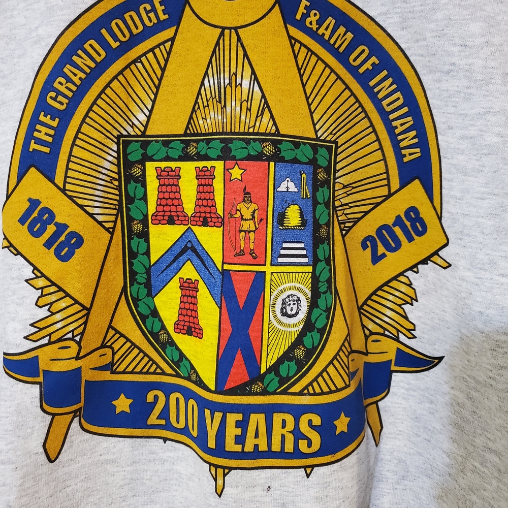 Gray Vintage Mason Sweathshirt 200 Year Commemorative - Picture 2 of 4